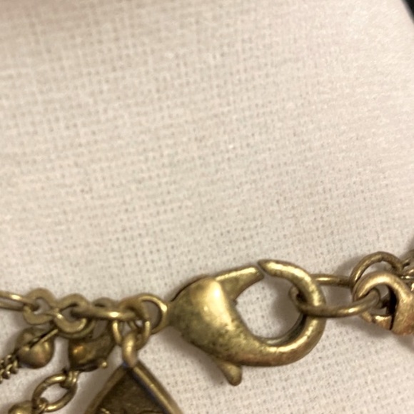 Silpada Vintage Antique Brass, Swarovski Crystals Necklace - Picture 3 of 4